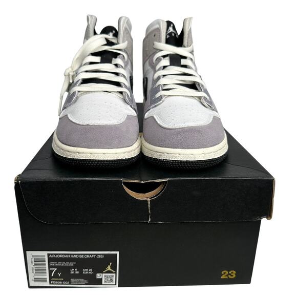 💎✨NEW IN BOX✨💎NIKE Jordan 1 MID SE Craft (GS) - Picture 4 of 9